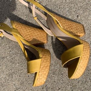 Sunshine yellow bright and cute wedges